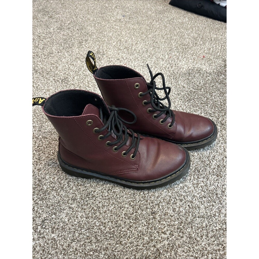 Dr. Martens Luana Maroon Burgundy - Men’s Sz 9 - Leather Combat Boots